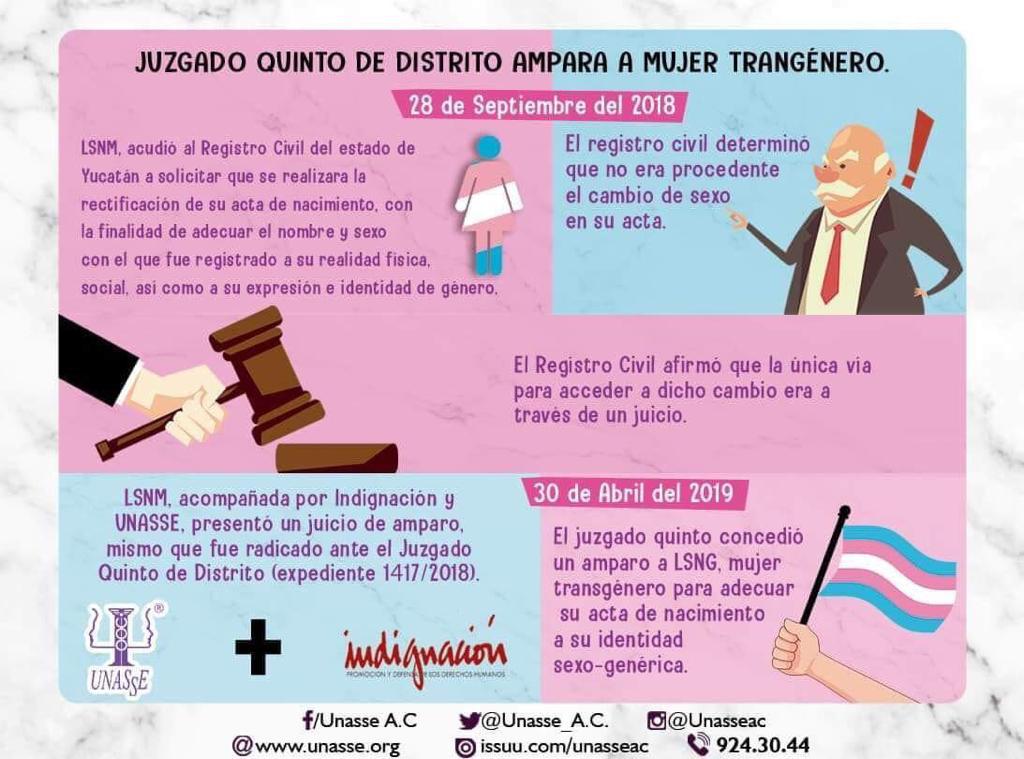 Juzgado quinto de distrito ampara a mujer transgénero