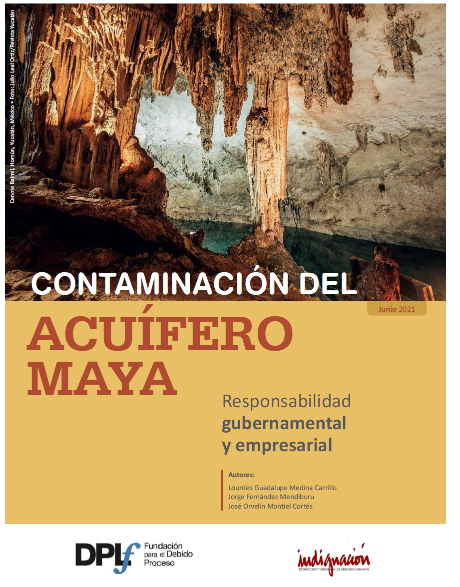 Presentan informe sobre las responsabilidades ambientales del gobierno y las empresas sobre el acuífero maya